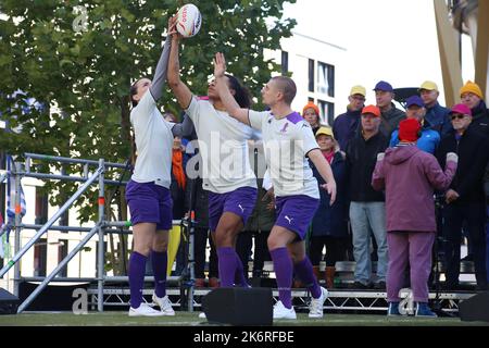 Rugby League World Cup Cultural Festival gets under way in Newcastle City Centre and at St James' Park in Newcastle upon Tyne UK, 15th October 2022, Credit:DEW/Alamy Live News Stock Photo