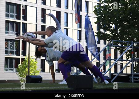 Rugby League World Cup Cultural Festival gets under way in Newcastle City Centre and at St James' Park in Newcastle upon Tyne UK, 15th October 2022, Credit:DEW/Alamy Live News Stock Photo