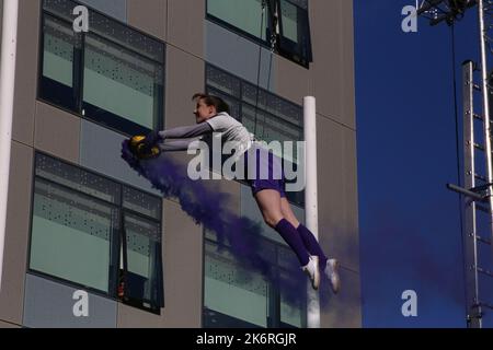 Rugby League World Cup Cultural Festival gets under way in Newcastle City Centre and at St James' Park in Newcastle upon Tyne UK, 15th October 2022, Credit:DEW/Alamy Live News Stock Photo