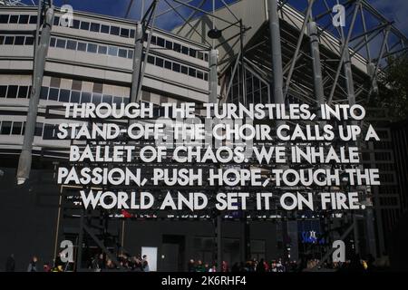 Rugby League World Cup Cultural Festival gets under way in Newcastle City Centre and at St James' Park in Newcastle upon Tyne UK, 15th October 2022, Credit:DEW/Alamy Live News Stock Photo