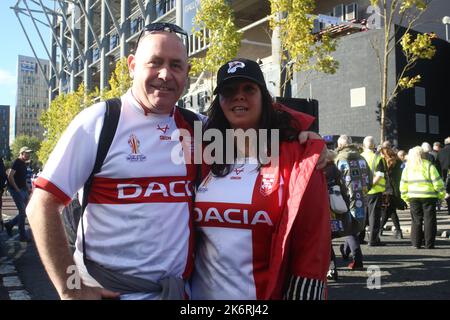 Rugby League World Cup Cultural Festival gets under way in Newcastle City Centre and at St James' Park in Newcastle upon Tyne UK, 15th October 2022, Credit:DEW/Alamy Live News Stock Photo