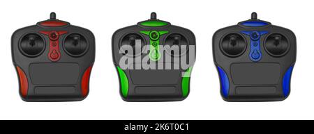 remote control for a children's toy or drone, isolated on a white background Stock Photo