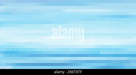 Abstract light blue pixelated background with transitional shades. Vector graphic pattern Stock Vector