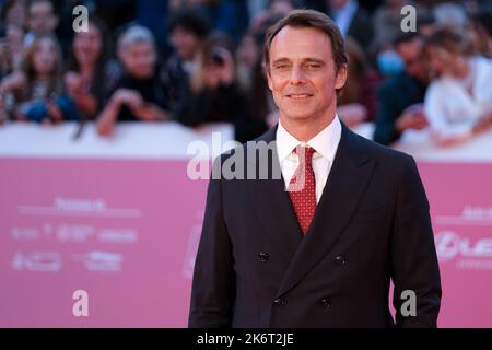 October 14, 2022, Rome, Rome, Italy: Alessandro Preziosi, an actor of ''La Cura'' film,  on red carpet during the 2nd day of the Rome Film Festival. He wears ''Armani' (Credit Image: © Elena Vizzoca/Pacific Press via ZUMA Press Wire) Stock Photo