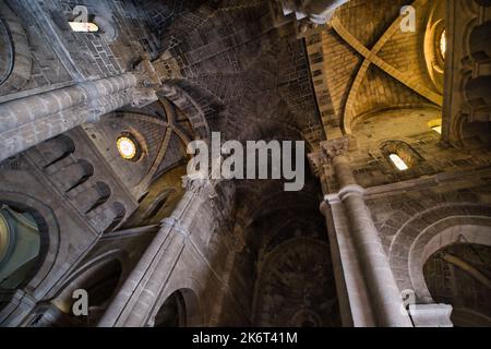 Interior view of the interiors of the gothic church of St. John the Baptist in Matera Stock Photo