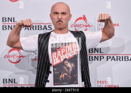 Rome, Italy. 15th Oct, 2022. Maccio Capatonda attends the photocall for the film Rapiniamo Il Duce during the 17th Rome Film Festival at Auditorium Parco Della Musica on October 15, 2022 in Rome, Italy. Photo Andrea Staccioli/Insidefoto Credit: Insidefoto di andrea staccioli/Alamy Live News Stock Photo