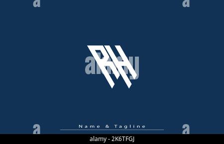 Alphabet letters Initials Monogram logo RH , HR Stock Vector