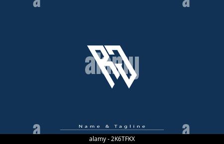 Alphabet letters Initials Monogram logo RJ , JR Stock Vector