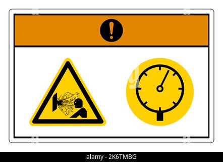 Warning Pressurized Device Symbol Sign On White BackgroundPressurized Device Symbol Sign On White Background Stock Vector