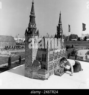 The model of historical buildings and squares on a scale of 1:25 in ...