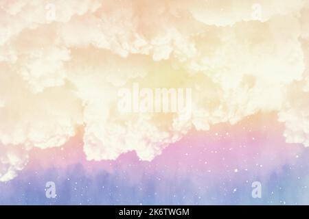 hand painted watercolor pastel sky background vector design illustration Stock Vector