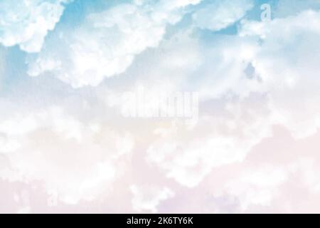 hand painted watercolor pastel sky background vector design illustration Stock Vector