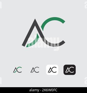 Letter A and C logo design vector template Stock Vector