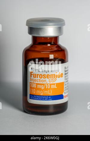 Furosemide vial Stock Photo