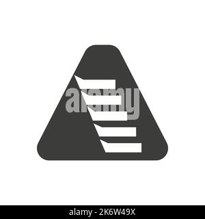Initial Letter A Stair Logo. Step Logo Symbol Alphabet Based Vector Template Stock Vector