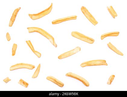 French fries potatoes isolated on white background Stock Photo