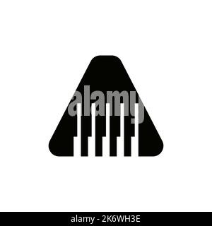 Letter A Musician Symbol, Piano Logo Icon Vector Template On White Background Stock Vector