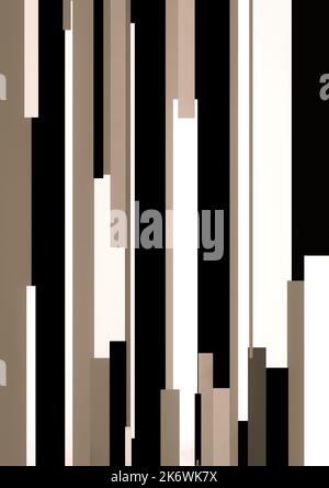 Bars in brown, white and black as retro background Stock Photo