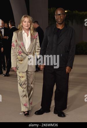 Los Angeles, USA. 15th Oct, 2022. Bianca Stigter and Steve McQueen walking the red carpet at the Second Annual Academy Museum Gala at the Academy Museum of Motion Pictures in Los Angeles, CA on October 15, 2022. (Photo By Scott Kirkland/Sipa USA) Credit: Sipa USA/Alamy Live News Stock Photo