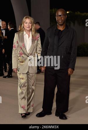 Los Angeles, USA. 15th Oct, 2022. Bianca Stigter and Steve McQueen walking the red carpet at the Second Annual Academy Museum Gala at the Academy Museum of Motion Pictures in Los Angeles, CA on October 15, 2022. (Photo By Scott Kirkland/Sipa USA) Credit: Sipa USA/Alamy Live News Stock Photo