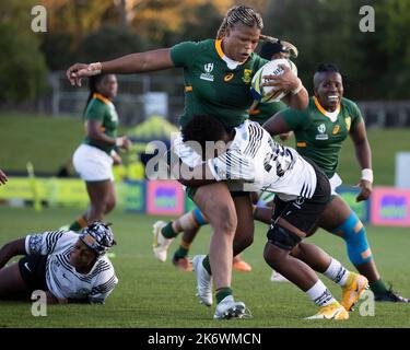 Aseza Hele of South Africa during the group D match at the 2025 Women's ...