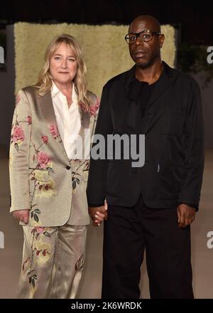 Los Angeles, USA. 15th Oct, 2022. Bianca Stigter and Steve McQueen walking the red carpet at the Second Annual Academy Museum Gala at the Academy Museum of Motion Pictures in Los Angeles, CA on October 15, 2022. (Photo By Scott Kirkland/Sipa USA) Credit: Sipa USA/Alamy Live News Stock Photo