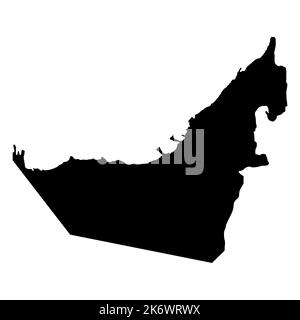 United arab emirates map icon, geography blank concept, isolated graphic background vector illustration . Stock Vector