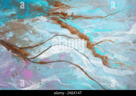 Natural luxury abstract fluid, liquid art painting. Tender, modern futuristic, dynamic artwork. Drawing by alcohol ink, paints. Mixed style Stock Photo