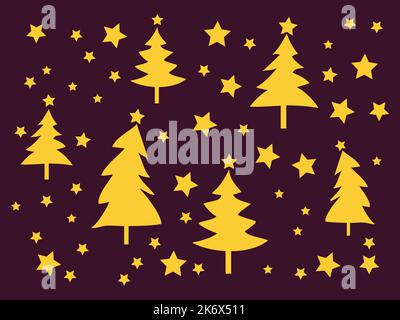 Dancing Christmas trees Stock Vector