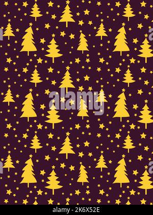 Dancing Christmas trees pattern Stock Vector