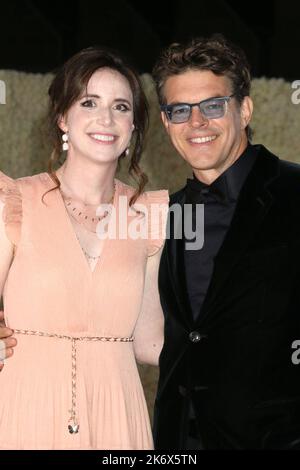 Lauren A. E. Schuker and Jason Blum walking the red carpet at the