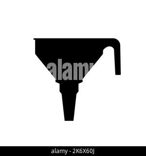 Funnel icon. Funnel for gasoline and other liquids. Car watering can icon. Vector illustration. Stock Vector
