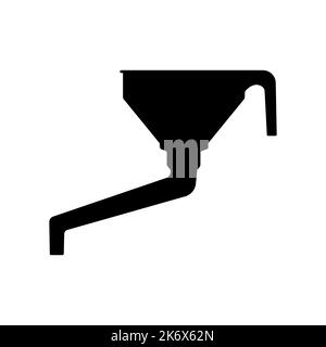 Funnel icon. Funnel for gasoline and other liquids. Car watering can icon. Vector illustration. Stock Vector