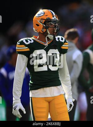 Chicago Bears' N'Keal Harry catches a pass in front of Green Bay Packers'  Jaire Alexander during the second half of an NFL football game Sunday, Dec.  4, 2022, in Chicago. (AP Photo/Nam