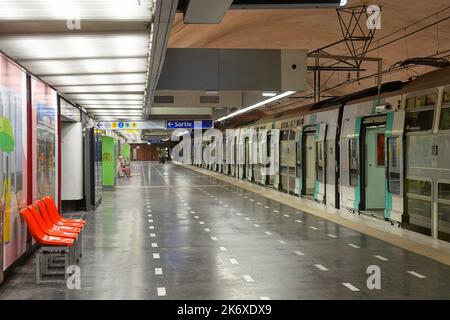 Paris, RER A Station Nation // Paris, RER A Station Nation Stock Photo