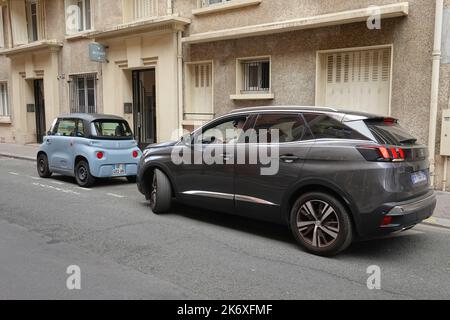 Paris, elektrischer Kleinstwagen Citroen AMI // Paris, electric Micro Car Citroen AMI Stock Photo