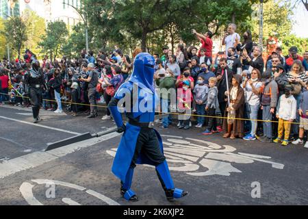 Members of the galactic empire (501st Legion Mexican Garrison), toured Paseo de la Reforma avenue, where nearly 30 thousand Star Wars fans gathered Stock Photo