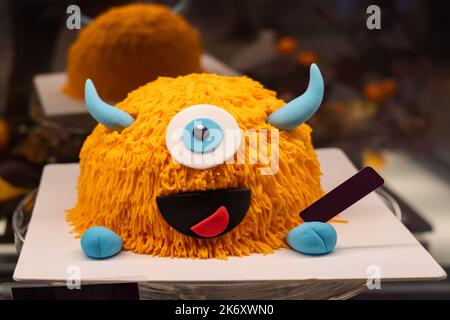 Close-up view of a cake for Halloween. Stock Photo