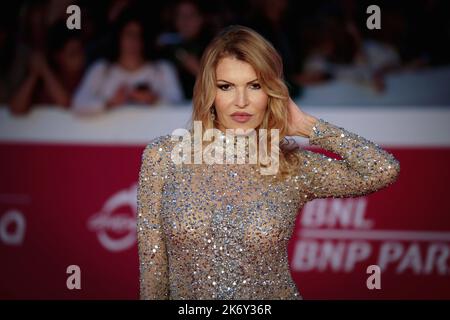 Rome, Italy - October 13, 2022: Rita Rusic walks on red carpet during of Rome Film Fest 2022, on 13 October 2022. Stock Photo