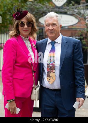 Ascot, Berkshire, UK. 15th October, 2022. Racegoers at the QIPCO British Champions Day at Ascot Racecourse. Credit: Maureen McLean/Alamy Stock Photo