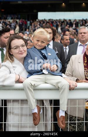 Ascot, Berkshire, UK. 15th October, 2022. Racegoers at the QIPCO British Champions Day at Ascot Racecourse. Credit: Maureen McLean/Alamy Stock Photo