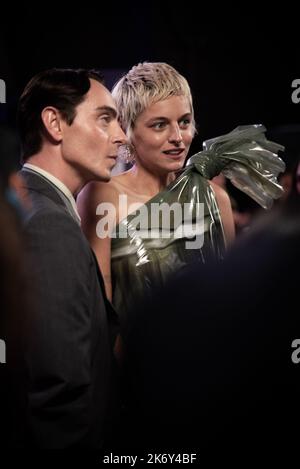London, UK. 15th Oct, 2022. David Dawson and Emma Corrin attends the European Premiere of 'My Policeman' during the 66th BFI London Film Festival at the Royal Festival Hall, London. Credit: SOPA Images Limited/Alamy Live News Stock Photo