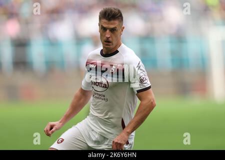 Milan, Italy. 16th Oct, 2022. Krzysztof Piatek of Salernitana during the Serie A match at Giuseppe Meazza, Milan. Picture credit should read: Jonathan Moscrop/Sportimage Credit: Sportimage/Alamy Live News Stock Photo