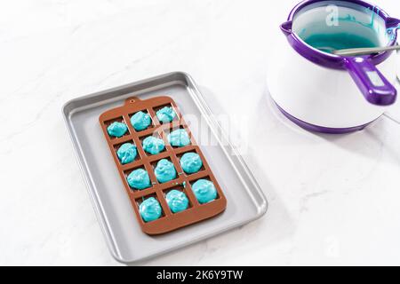 Mini mermaid chocolate bars Stock Photo
