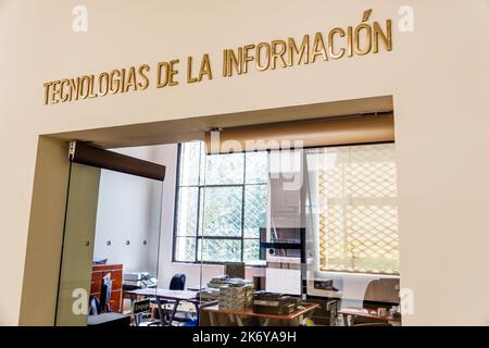 Bogota Colombia,Santa Fe Biblioteca Nacional de Colombia National Library of Colombia,Spanish language information technologies room,exhibit exhibits Stock Photo