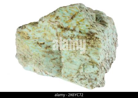 amazonite from the USA isolated on white background Stock Photo
