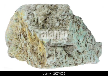 amazonite from the USA isolated on white background Stock Photo