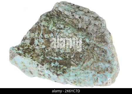 amazonite from the USA isolated on white background Stock Photo