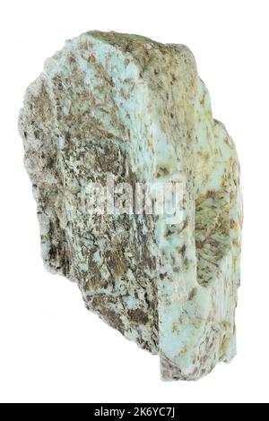 amazonite from the USA isolated on white background Stock Photo