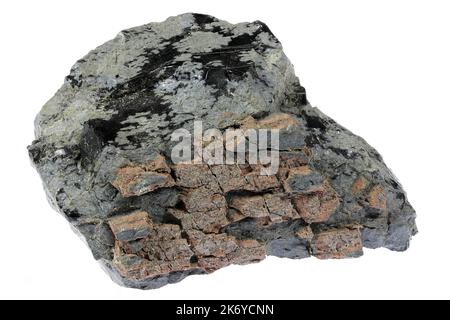 snowflake obsidian from Mexico isolated on white background Stock Photo